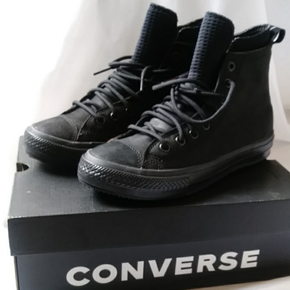 converse black waterproof